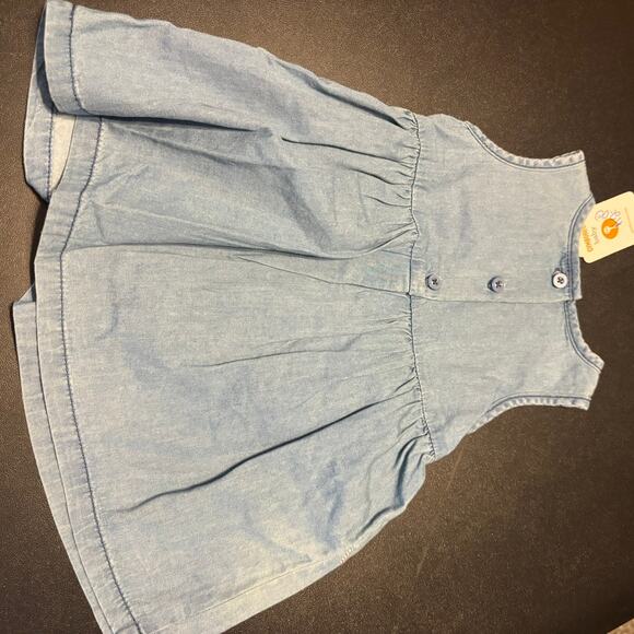 NWT Gymboree Baby Denim Blue Dress Embroidered Aztec 3-6 Months Girls - Picture 5 of 5